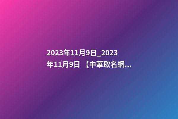 2023年11月9日_2023年11月9日 【中華取名網】與陜西XXX工程有限公司簽約-第1張-公司起名-玄機派